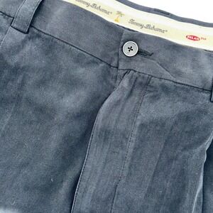 Tommy Bahama Mens Silk Shorts Size 36 Black Pleated Relaxed Fit Casual